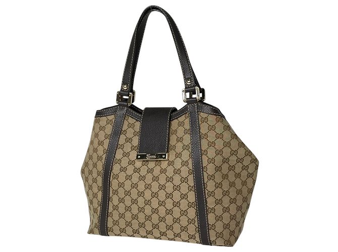 Saco Tote Gucci GG Canvas Marrom