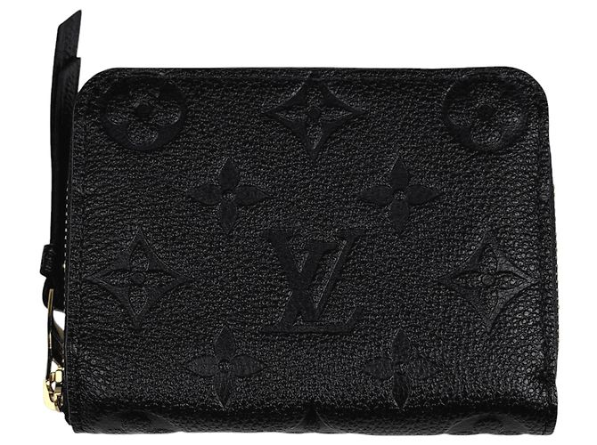 Portamonete Zippy Louis Vuitton in Monogram Empreinte Noir Nero