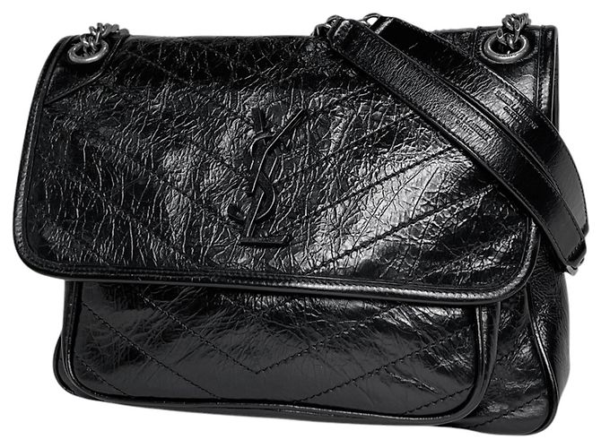 Autre Marque Bolsa de Ombro Saint Laurent Niki Medium em Couro Preto