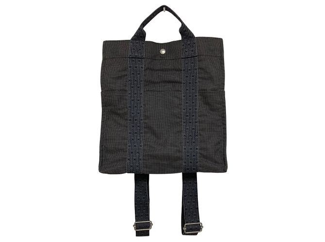 Hermès Mochila Hermes Herline MM em Cinza Marrom