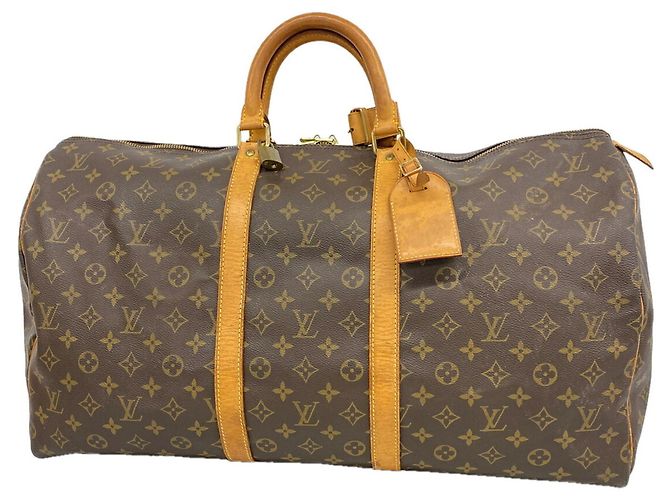 Louis Vuitton Boston Monogram Keepall 55 Marrone