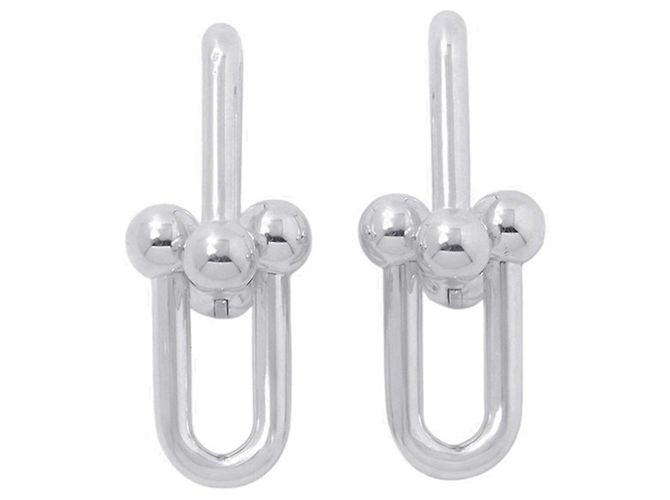 Autre Marque Tiffany & Co. Hardware Link Extra Large Ohrringe aus Sterlingsilber