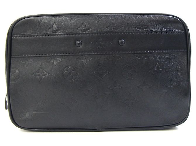 Borsa a pochette Louis Vuitton Monogram Shadow Nero
