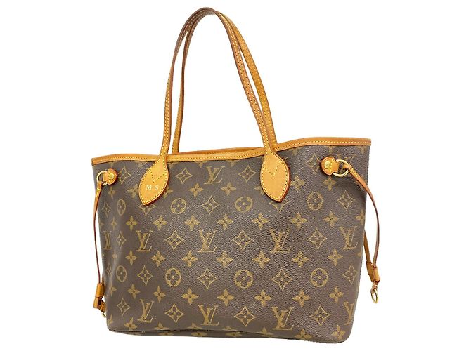 Borsa Tote Louis Vuitton Monogram Neverfull PM Marrone