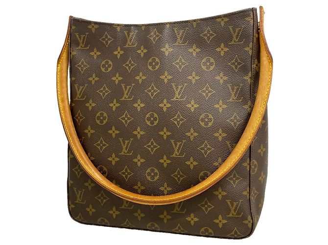 Borsa a tracolla Louis Vuitton Monogram Looping GM Marrone