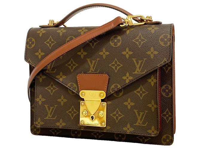 Borsa Louis Vuitton Monogram Monceau 26 Marrone
