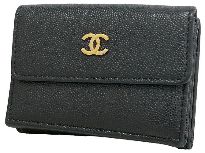 Chanel Black Tri-Fold Wallet