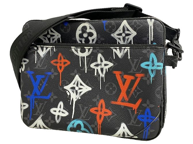 Louis Vuitton Monogram Eclipse Trio Schultertasche Schwarz