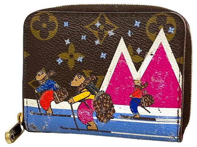 Monedero Zippy Monogram Louis Vuitton Castaño