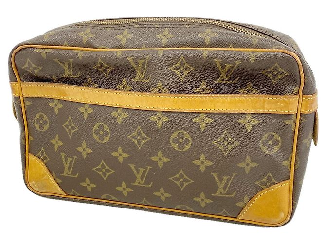 Borsa a pochette Louis Vuitton Monogram Compiegne 28 Marrone