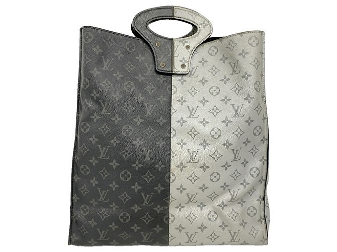 Sac Tote Split Louis Vuitton Monogram Eclipse M43816 Marron Noir