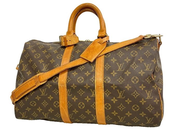 Keepall Borsa Boston Louis Vuitton Marrone