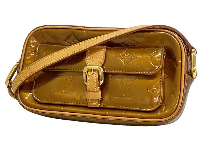 Sac à épaule Louis Vuitton Vernis Christie MM Bronze