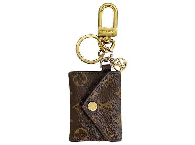 Louis Vuitton Monogram Portefeuille Kirigami Keychain Charm Marrone