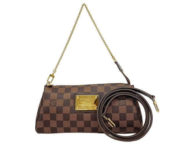 Bolsa de Mão 2-Way Louis Vuitton Damier Eva Damier ebene