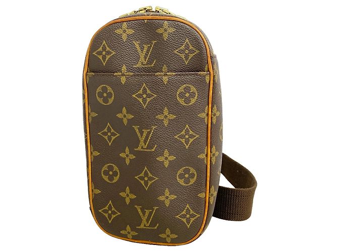Borsa a tracolla Louis Vuitton Monogram Pochette Gange Marrone