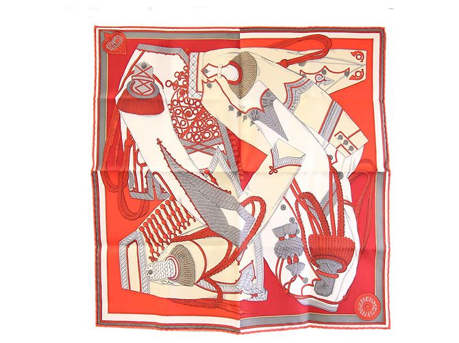 Hermès Pañuelo de seda rojo Hermes Roja