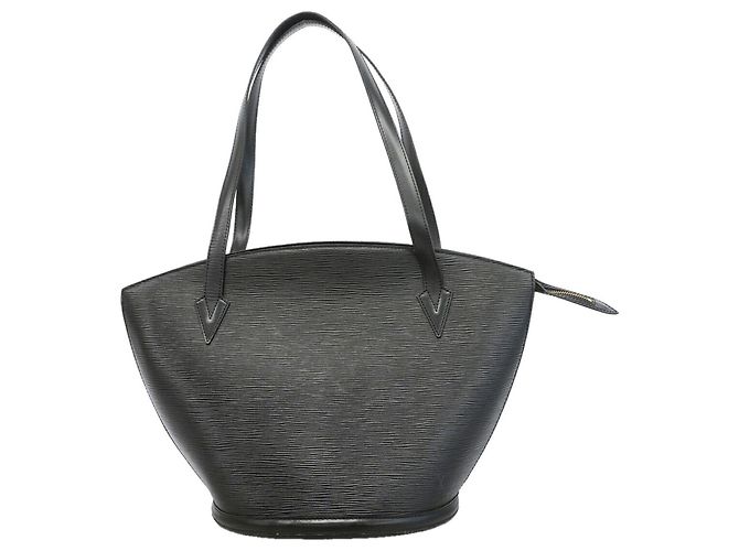 Bolso de hombro Louis Vuitton Epi Saint Jacques Negro