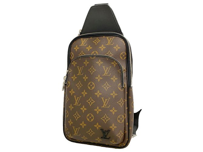 Borsa a tracolla Louis Vuitton Monogram Macassar Avenue Marrone