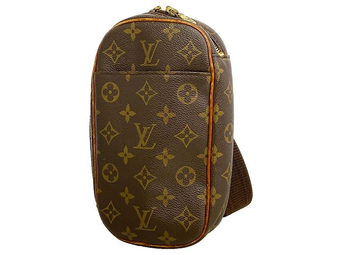 Borsa a tracolla Louis Vuitton Monogram Pochette Gange Brown Marrone