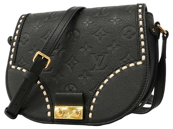 Bolso de hombro Louis Vuitton Monogram Empreinte Juno Negro