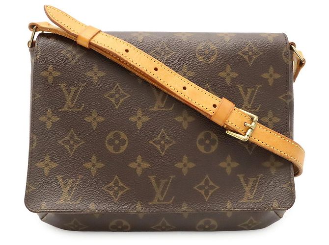 Borsa a spalla corta Louis Vuitton Musette Tango Marrone