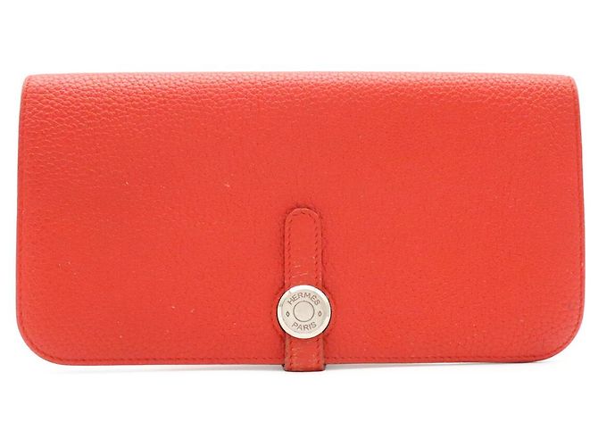 Hermès Cartera Larga Hermes Dogon Roja