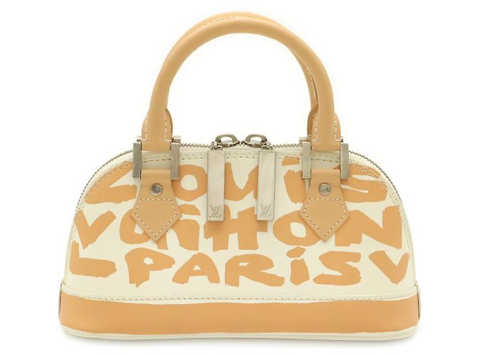 Sac à main Louis Vuitton Graffiti Alma PM Marron Beige