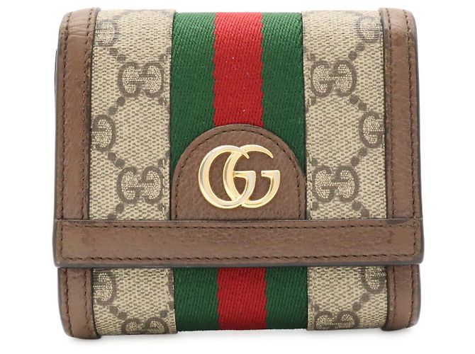 Cartera compacta Gucci Ophidia GG Multicolor