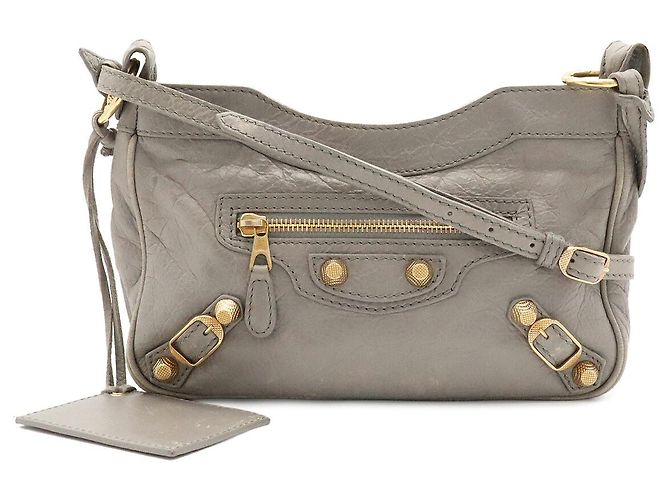 Borsa a tracolla Balenciaga Giant Hip Grigio