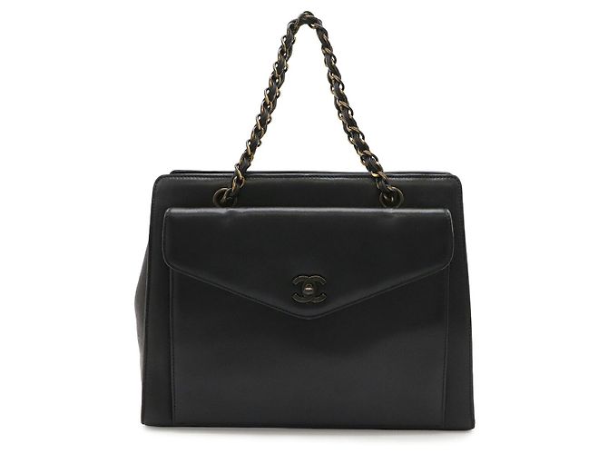 Chanel Chain Handle Tote Black