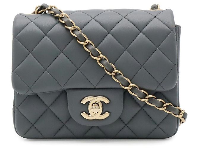 Borsa Chanel Matelasse Mini Flap Bag Grigio