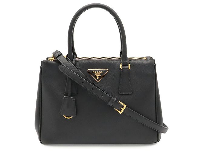 Borsa Prada Galleria Triangle Logo Nero