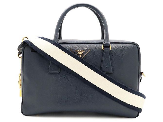 Borsa Prada Saffiano 2Way Blu