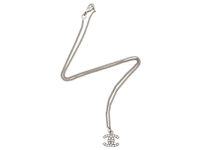 Gabrielle Collar Chanel Crystal CC Plata Metálico
