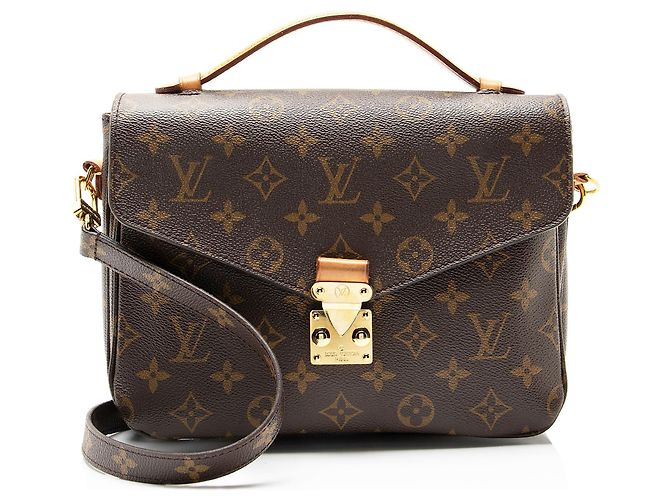 Borsa a tracolla Louis Vuitton Monogram Canvas Pochette Metis Marrone