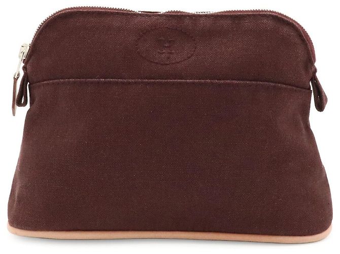 Pochette Hermès Bolide Marrone Canvas