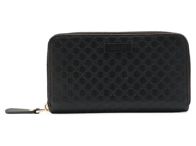 Cartera larga Gucci Micro Guccissima Negro