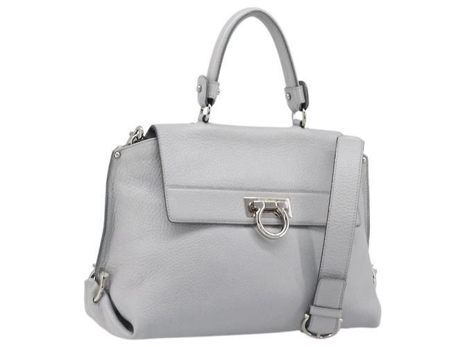 Salvatore Ferragamo Sofia Satchel Leather Medium Marrom