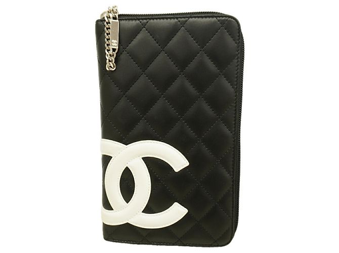 Chanel Cambon Lambskin Long Wallet Black