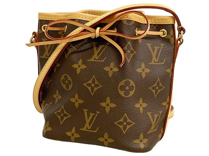 Borsa a tracolla Louis Vuitton Monogram Nano Noe Marrone
