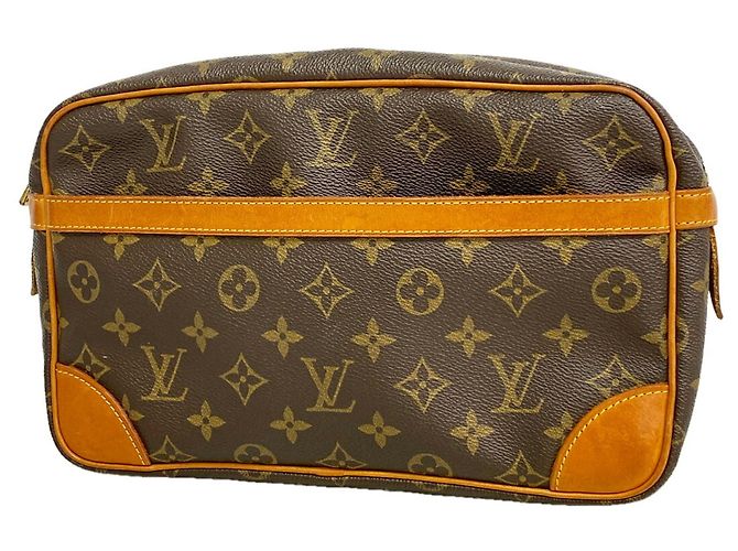 Borsa a Clutch Louis Vuitton Monogram Compiegne 28 Marrone