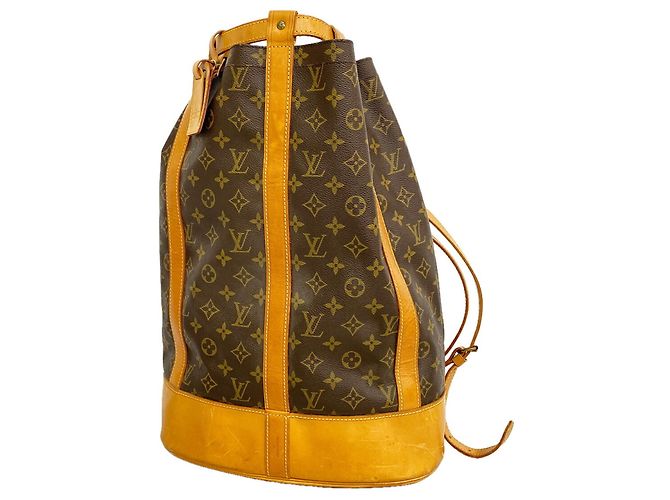 Sac à épaule Louis Vuitton Monogram Randonee GM Marron