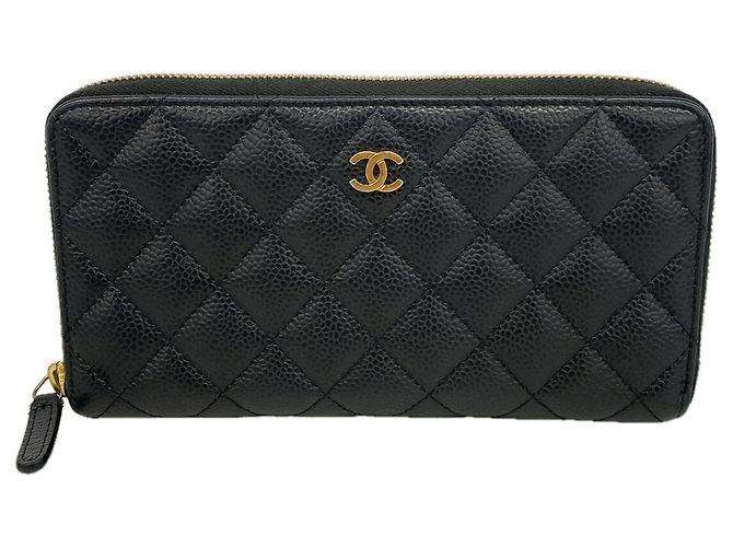 Chanel Matelassé Long Wallet Black