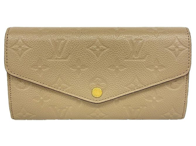 Louis Vuitton Monogram Empreinte Portefeuille Sarah Long Wallet Grey