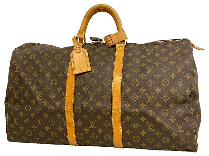 Louis Vuitton Boston Monogram Keepall 55 Marrone