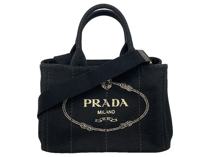 Bolso Prada Canapa Canvas Negro