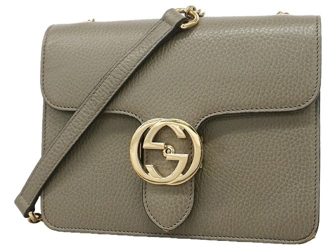Borsa a tracolla Gucci Interlocking G Marrone