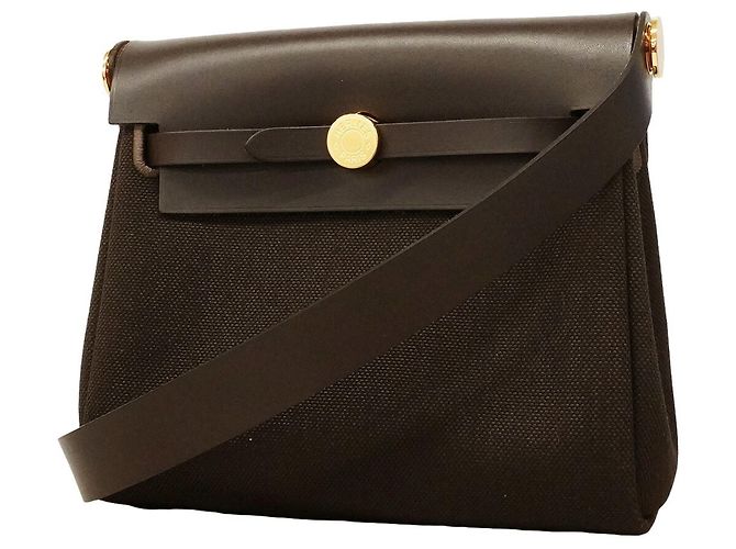Hermès Borsa a spalla Hermes Herbag Zip Mini Marrone