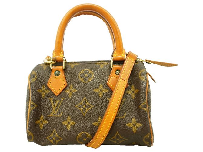 Borsa a mano Louis Vuitton Monogram Mini Speedy M41534 Marrone